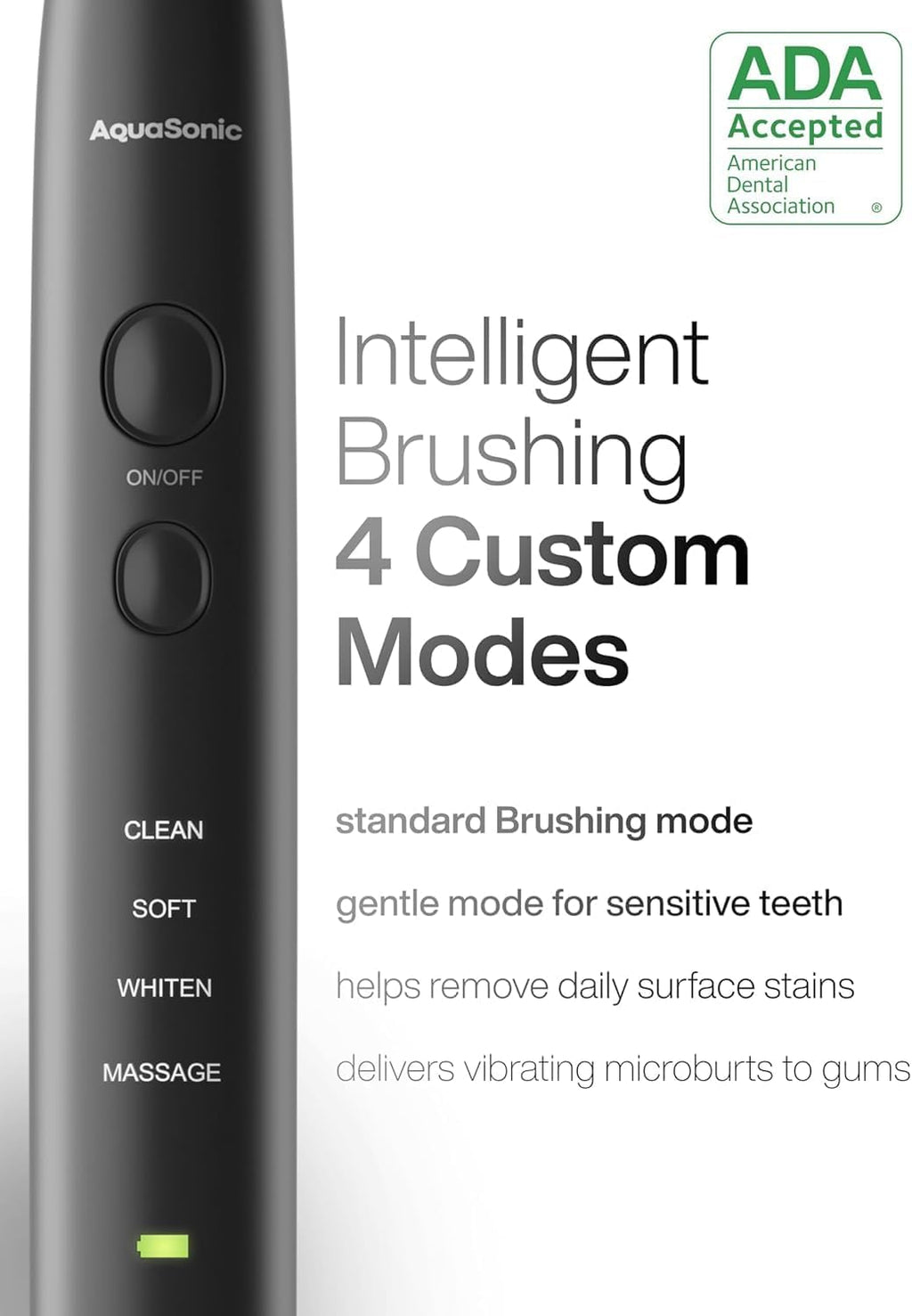 Ultra-Whitening Electric Toothbrush — Includes 8 Brush Heads and Travel Case — 4 Modes and Smart Timer Function
