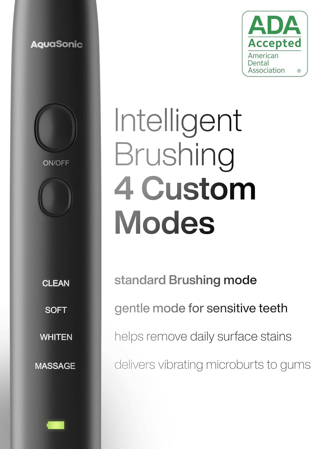 Ultra-Whitening Electric Toothbrush — Includes 8 Brush Heads and Travel Case — 4 Modes and Smart Timer Function