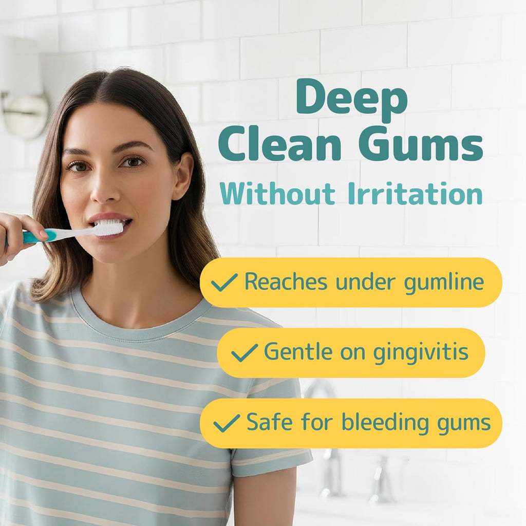 Ultra-soft toothbrush (standard head) specially designed for sensitive teeth and receding gums.
