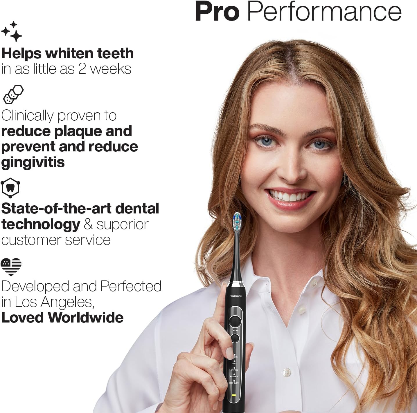 Ultra-Whitening Electric Toothbrush — 5 Modes & Smart Timer — Premium Travel Case & 6 Proflex Brush Heads