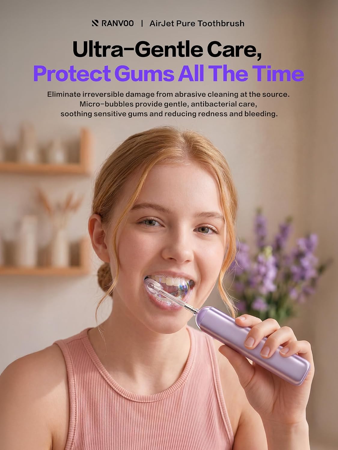 Electric Toothbrush for Adults [New-Generation Bubble Brush Head | Low-Friction Deep Cleaning]