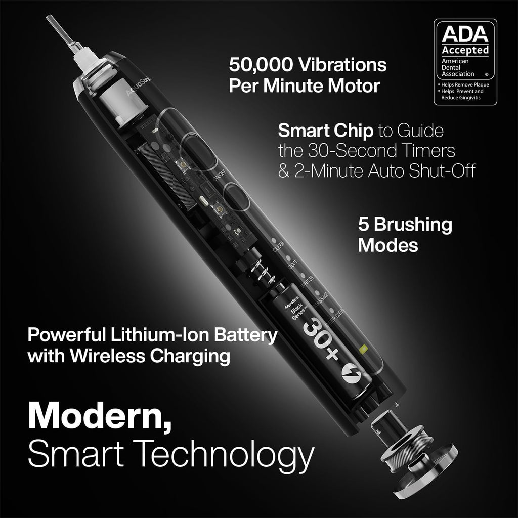 Ultra-Whitening Electric Toothbrush — 5 Modes & Smart Timer — Premium Travel Case & 6 Proflex Brush Heads