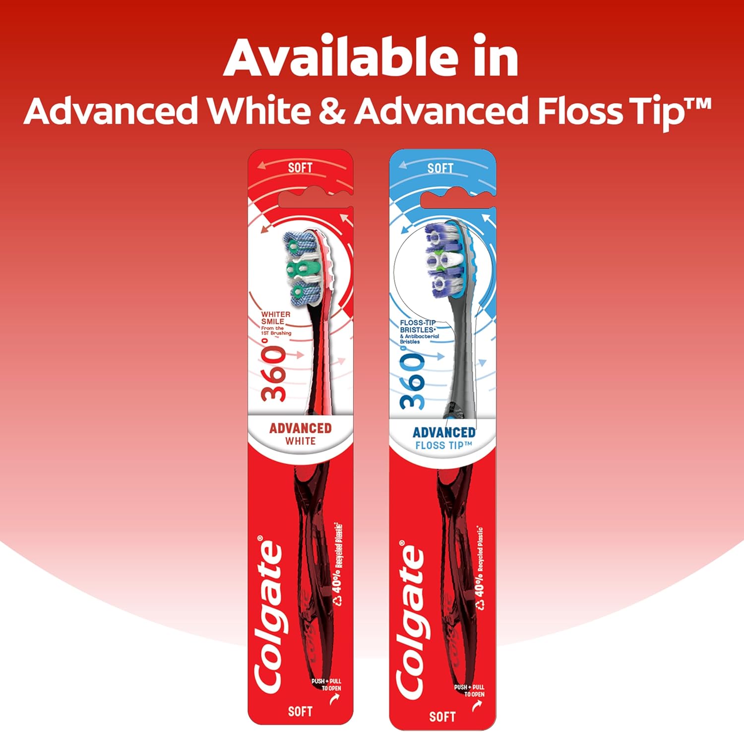Colgate 360° Optic White Advanced Whitening Toothbrush.