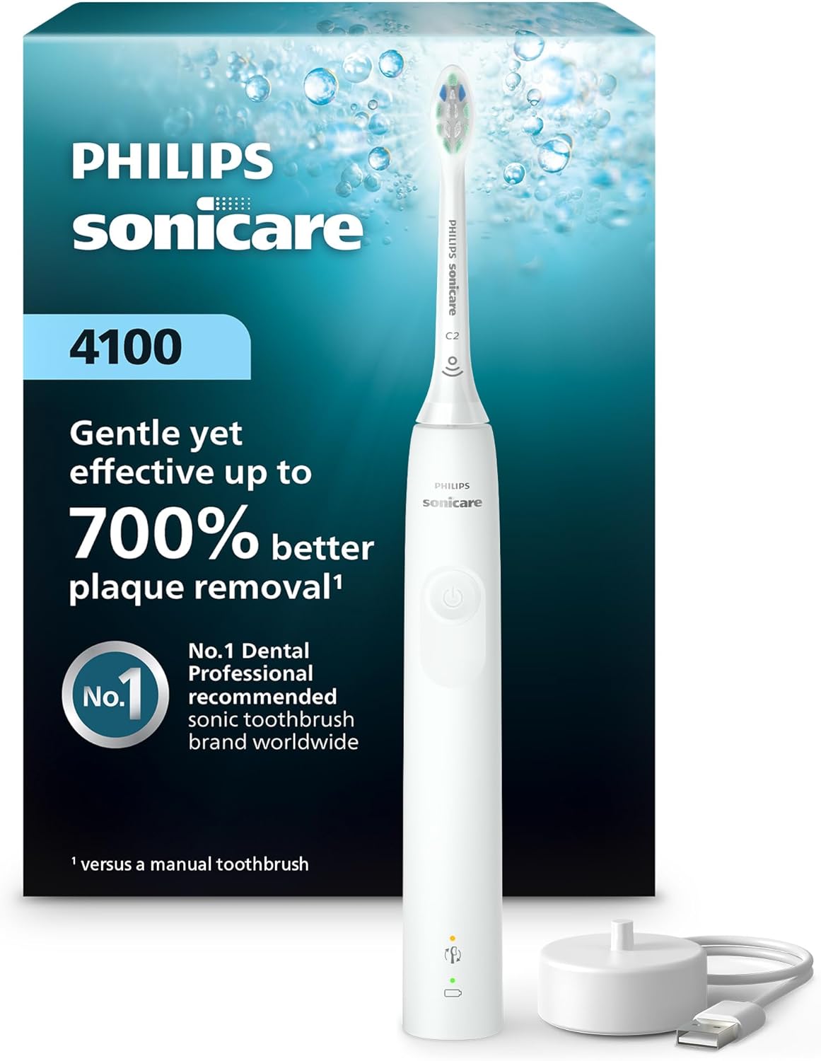 Sonicare 4100 Series Electric Toothbrush — A sonic electric toothbrush featuring advanced sonic technology.