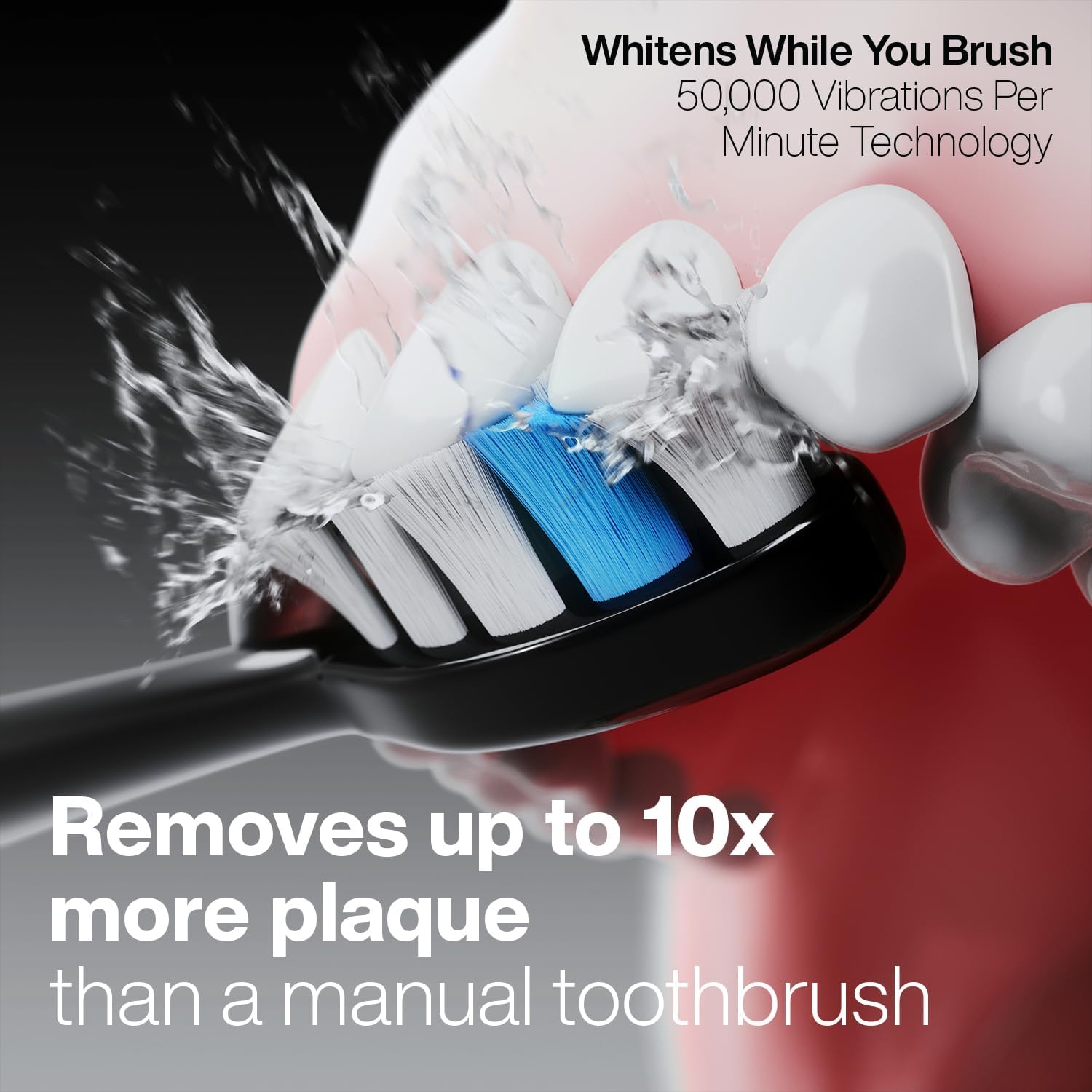 Ultra-Whitening Electric Toothbrush — 5 Modes & Smart Timer — Premium Travel Case & 6 Proflex Brush Heads