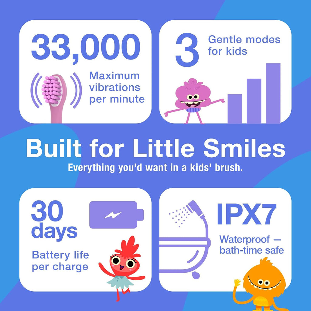 Co-branded sonic electric toothbrush for children (suitable for ages 3 and up).