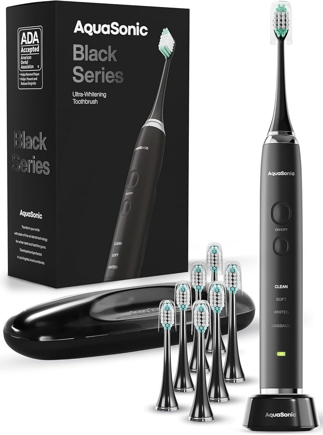Ultra-Whitening Electric Toothbrush — 40,000 VPM Motor & Wireless Charging — 4 Modes & Smart Timer (2-Pack)