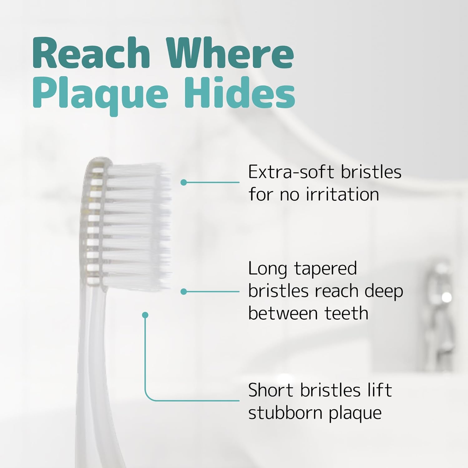 Ultra-soft toothbrush (standard head) specially designed for sensitive teeth and receding gums.