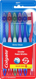 Extra Clean Toothbrush — Soft-Bristle Toothbrush for Adults — 6-Pack (1 Pack)