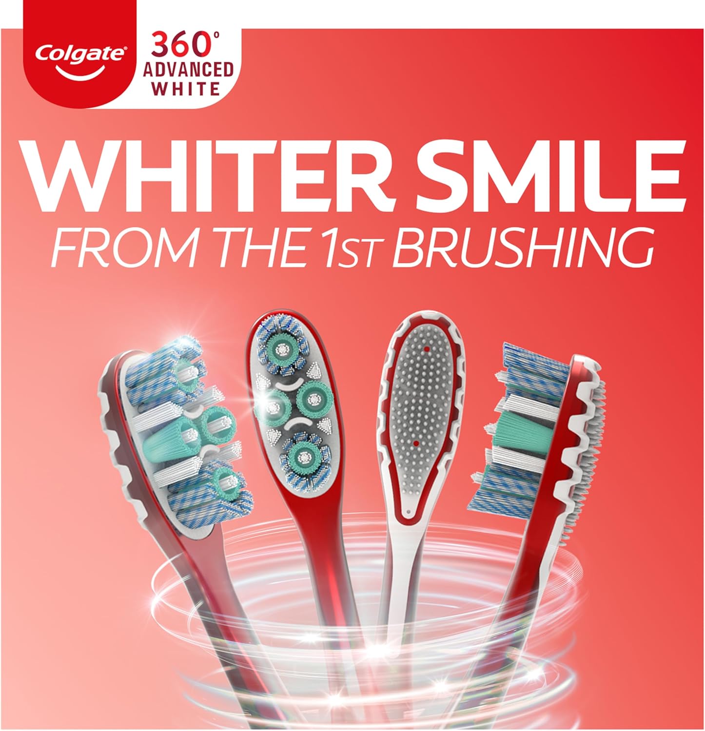 Colgate 360° Optic White Advanced Whitening Toothbrush.