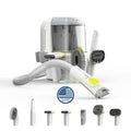 Professional Pet Grooming Vacuum Kit. Dogs & Cats. Direct Handheld Control. 7 Grooming Tools. 6 Suction Levels. Large 2.2L Dust Bin. UL. HEPA Filter