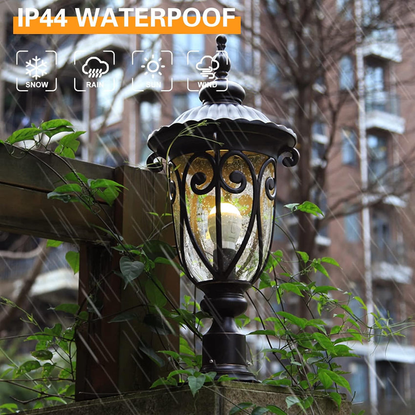 23 Large Outdoor Wall Light for Porch. 2 Pack Aluminium Exterior Wall Mount Lantern for House. Vintage Bronze Outside Wall Sconce with Clear Seeded Glass Shade for Garage